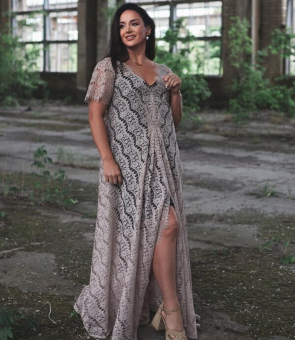 Elegantiška nėriniuota suknelė moterims - Image 6