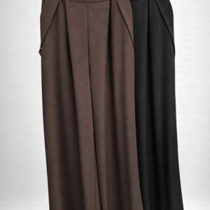 Plačios kelnės su klostėmis