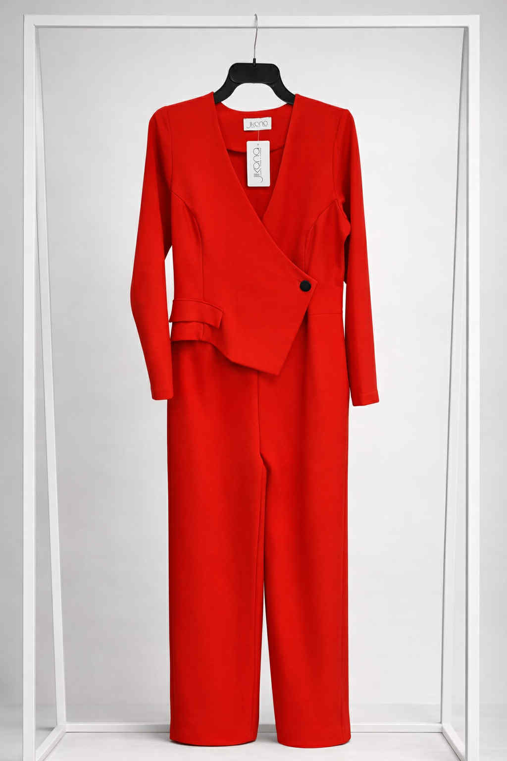 Elegantiškas kombinezonas su asimetrišku užsegimu - Image 2