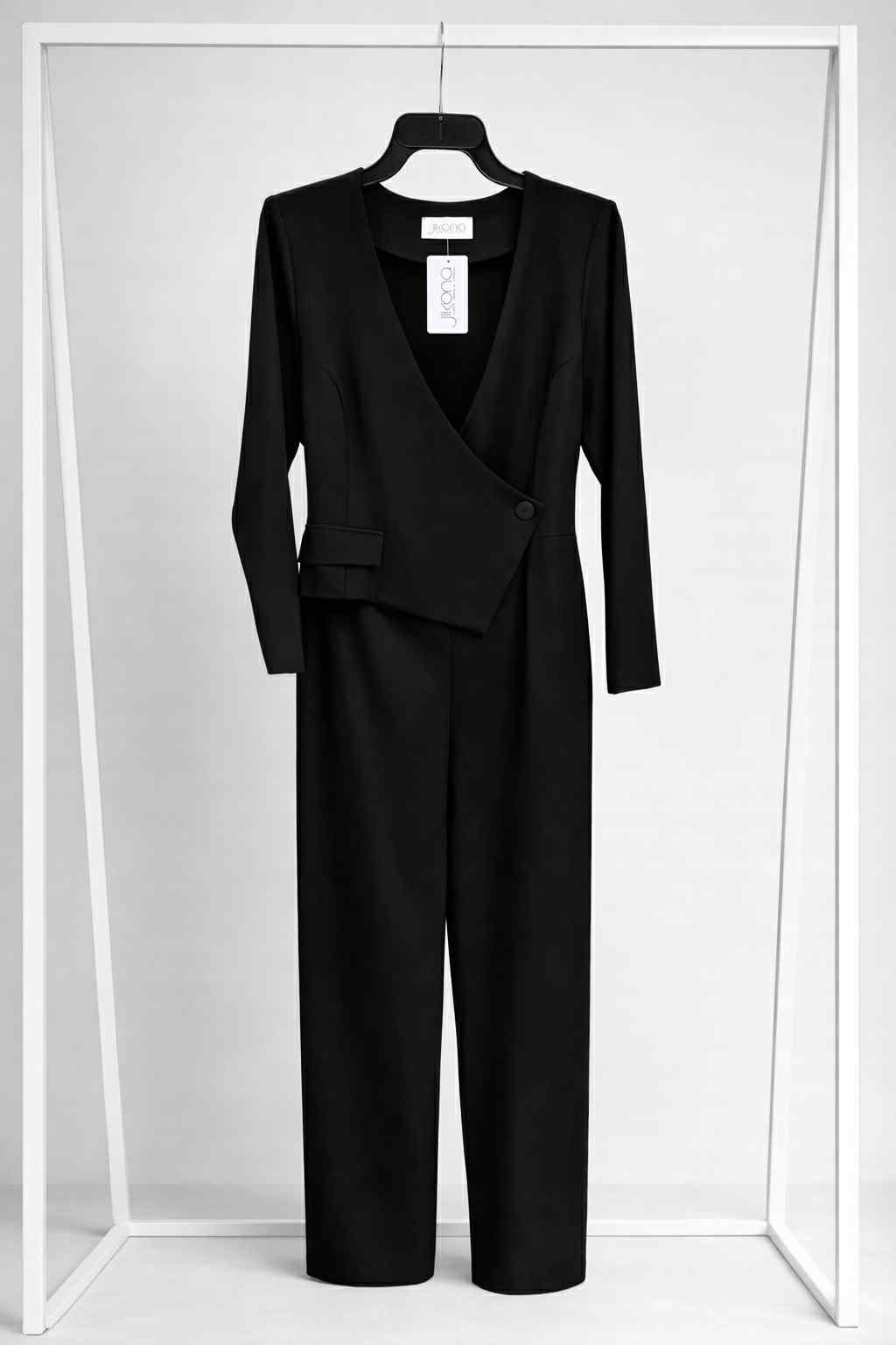 Elegantiškas kombinezonas su asimetrišku užsegimu - Image 3