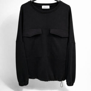 Medvilninis džemperis su didelėmis kišenėmis