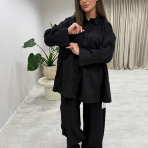 Oversize marškiniai su kišenėmis